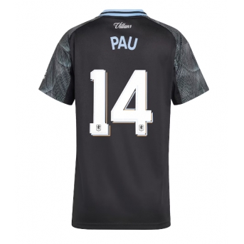 Aston Villa Pau Torres #14 Maglia Gara Trasferta Repliche 2025-26 Donna Maniche Corte